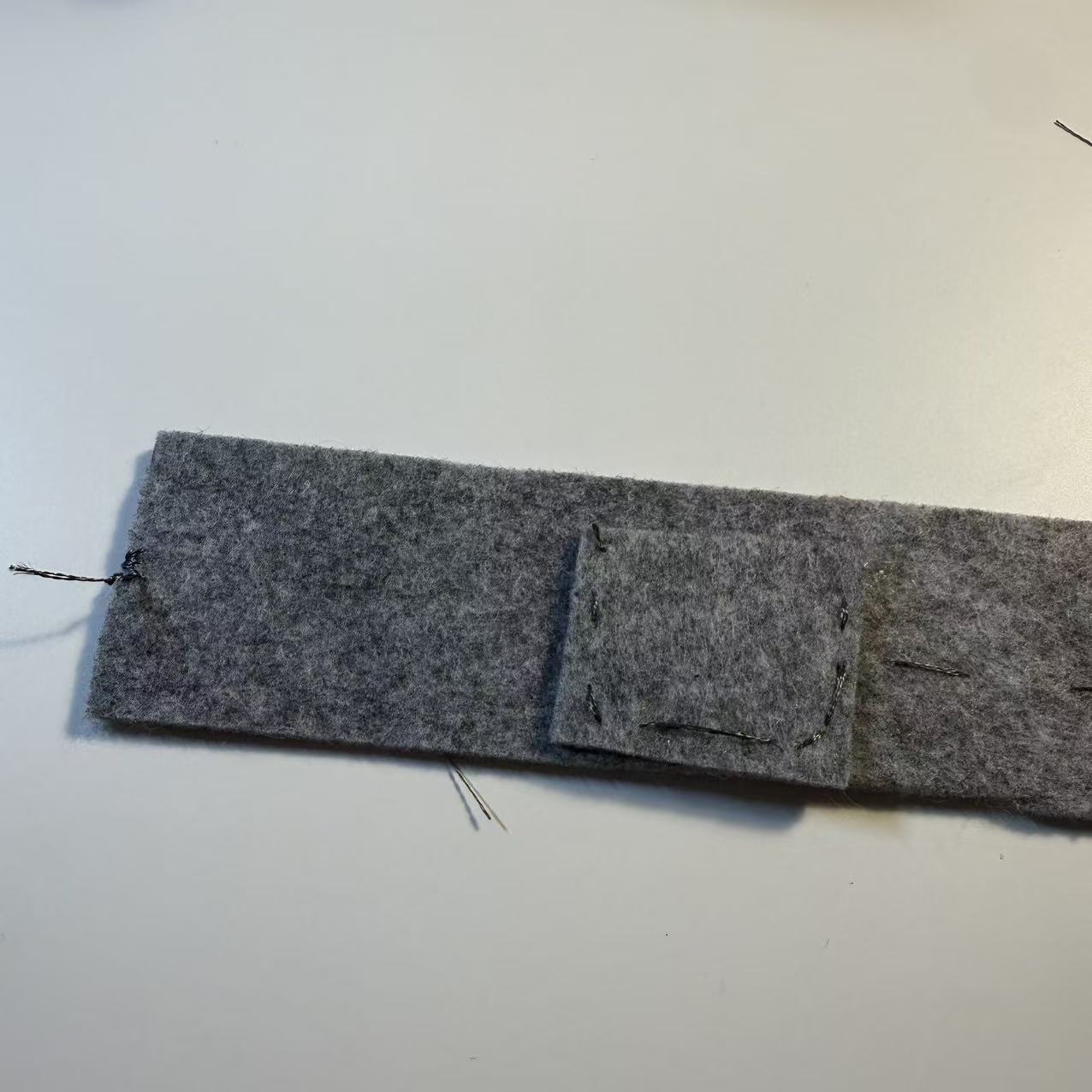 So I went home and remake the conductive thread circuit