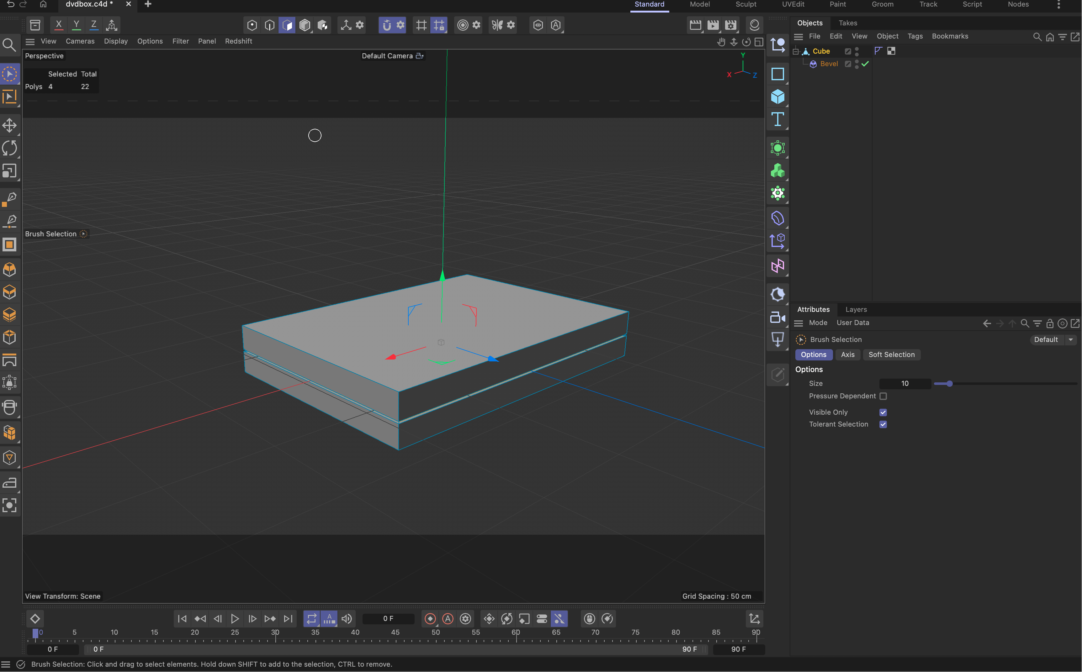 This is what I did follow by the tutorial video 5 for the dvd box
