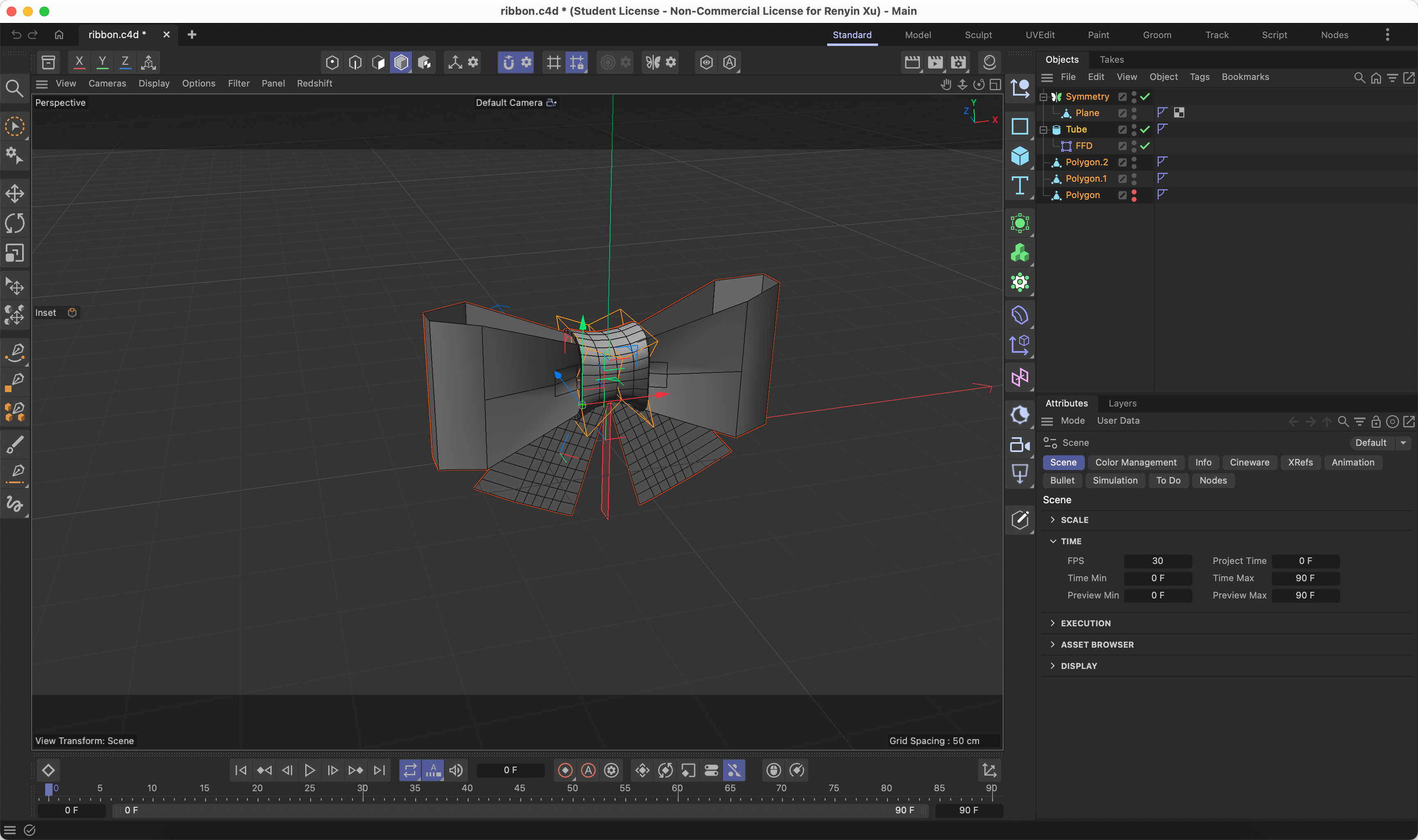 This is what I did for one of my objects, the kuromi plushy. I create the ribbon part of the plushy