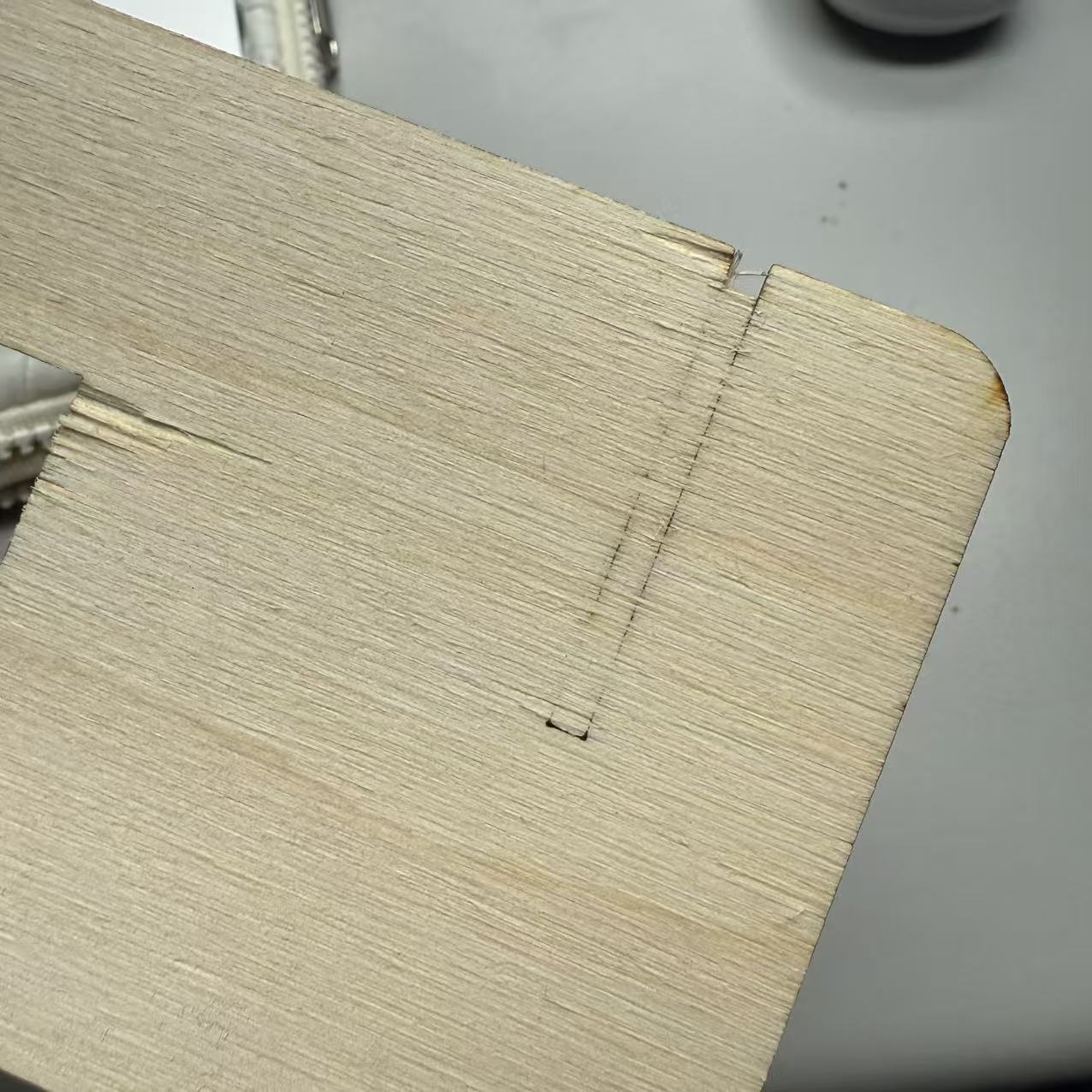 The back of the one that didn’t cut through 