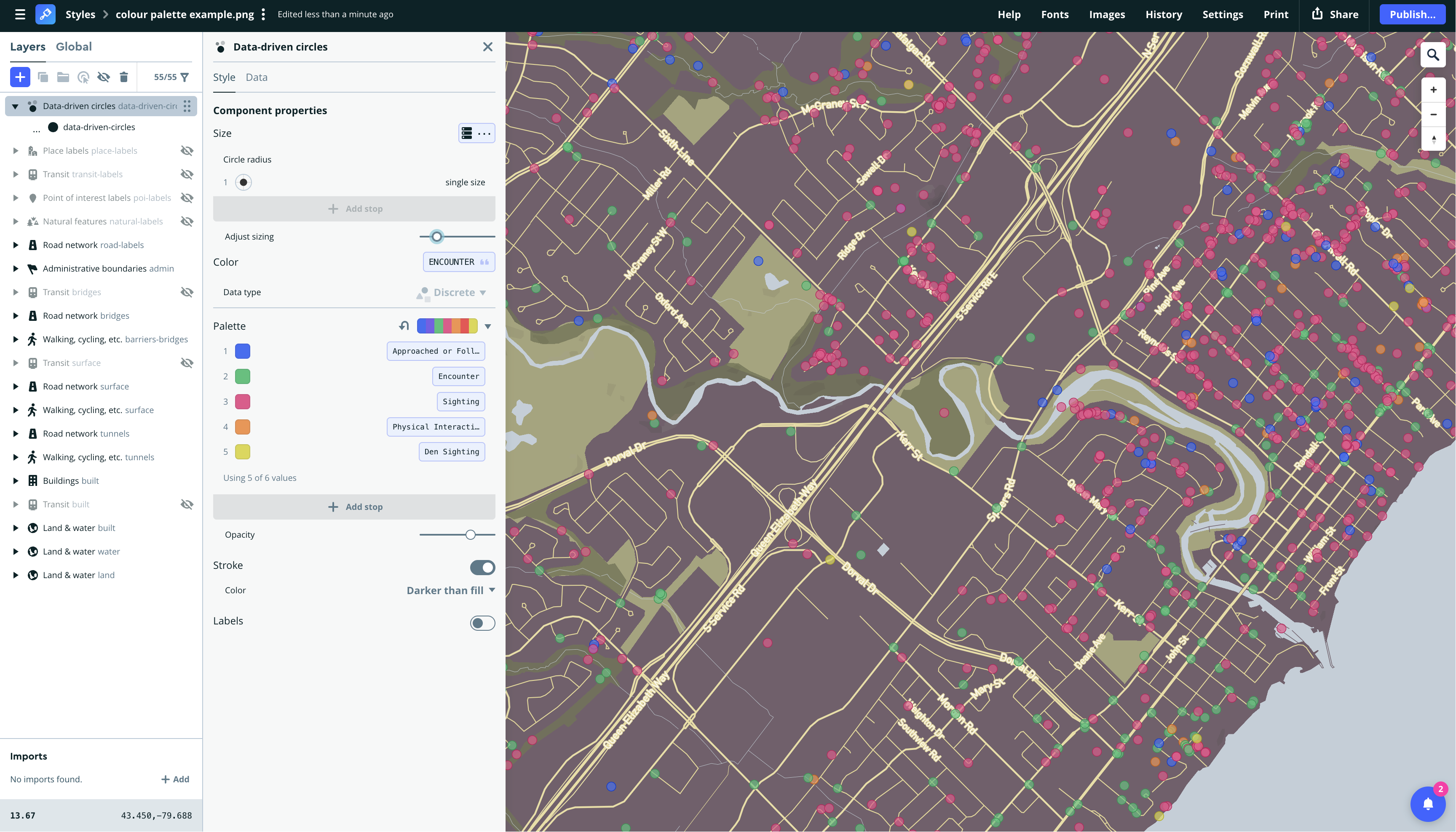 I add the Open_Data_Coyote_Encounters.geojson file for data visualization