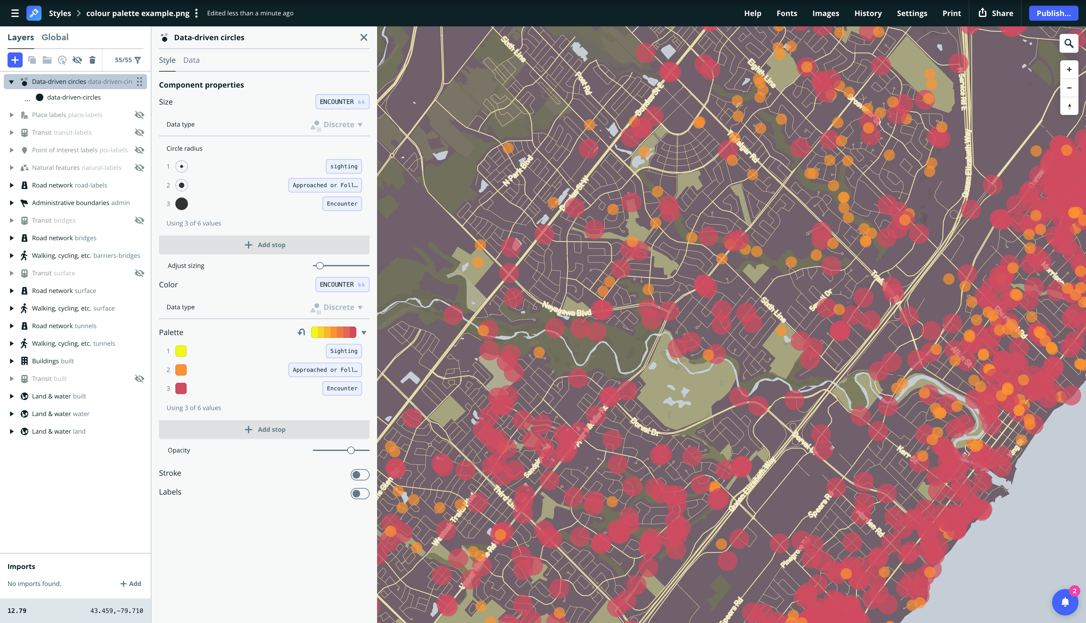 I followed the tutorial video 2 to adjusting the colour and the size